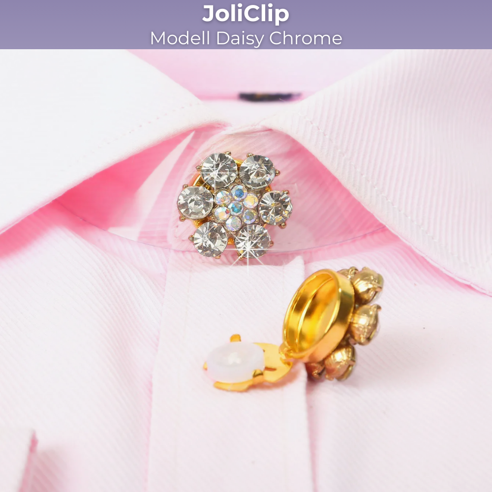 JoliClip Kollektion "Daisy" - Knopfschmuck zum Anstecken an Hemd & Bluse