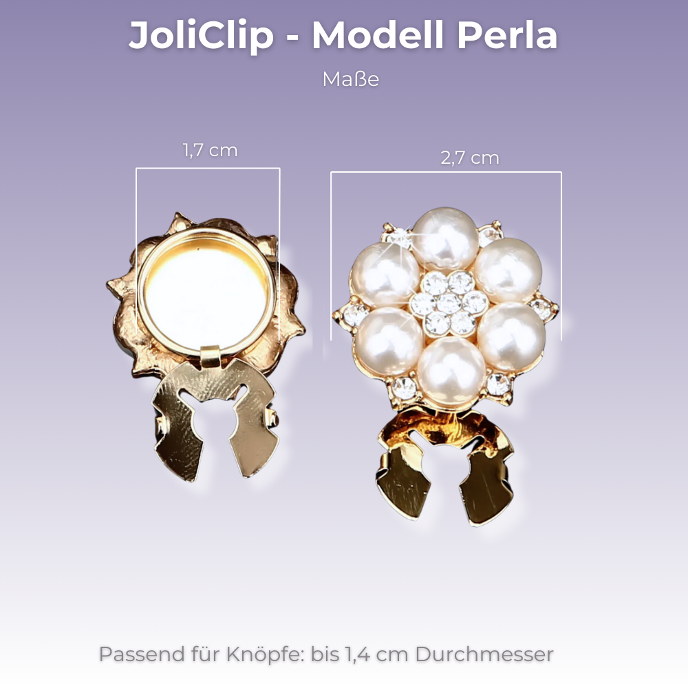 JoliClip Kollektion "Perla" - Knopfschmuck zum Anstecken