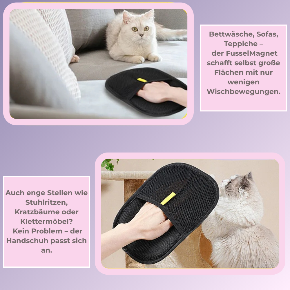 FusselMagnet - Magische Handschuh gegen Tierhaare