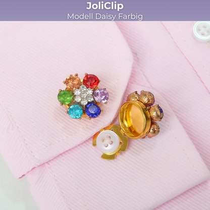 JoliClip Kollektion "Daisy" -  Knopfschmuck zum Anstecken an Hemd & Bluse