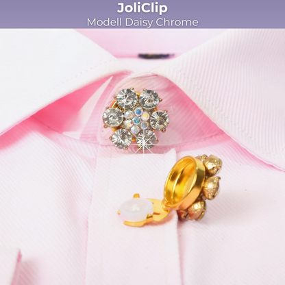 JoliClip Kollektion "Daisy" -  Knopfschmuck zum Anstecken an Hemd & Bluse