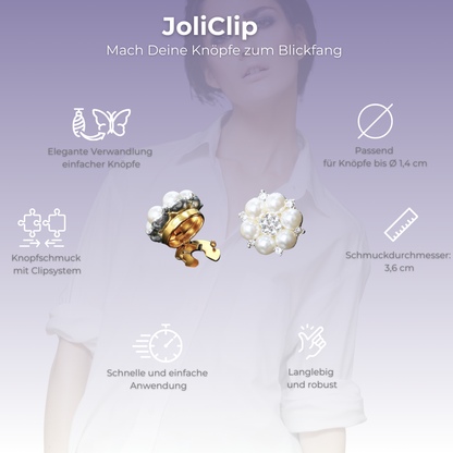 JoliClip Kollektion "Perla" - Knopfschmuck zum Anstecken