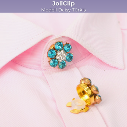 JoliClip Kollektion "Daisy" -  Knopfschmuck zum Anstecken an Hemd & Bluse