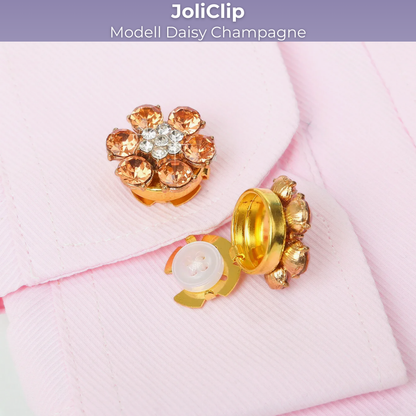 JoliClip Kollektion "Daisy" -  Knopfschmuck zum Anstecken an Hemd & Bluse