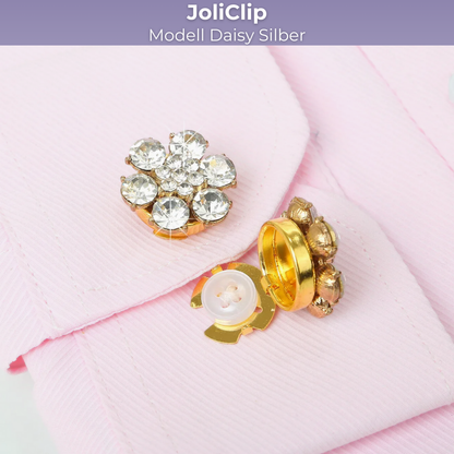 JoliClip Kollektion "Daisy" -  Knopfschmuck zum Anstecken an Hemd & Bluse